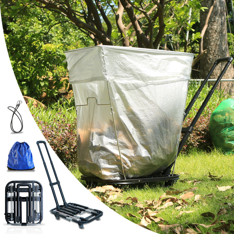 TOBEBEGO Wheeled Trash Bag Holder 3060 Gallon Leaf Bag Holder, 2in1